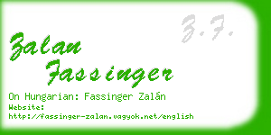 zalan fassinger business card
